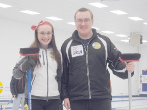 Logan Clow/R-G
Siblings Carley (left) and Alex (right) Wolfe at the Peace River Curling Club.
