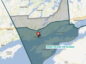 A redrawn Kingston and the Islands federal riding would not include the current area north of Hwy. 401