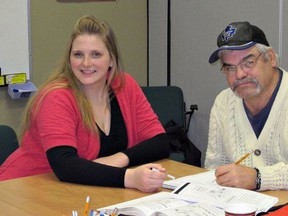 Submitted Photo

Tutor Liz Gosse-Steinberg works with student Bernie Blasdell at the Brant Skills Centre.