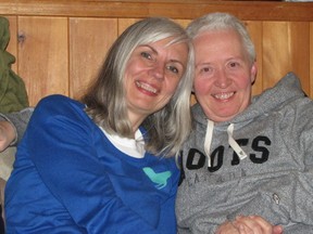 Daniela Leca, left, and the author, photographed in March 2011, months before Daniela's diagnosis of terminal cancer.