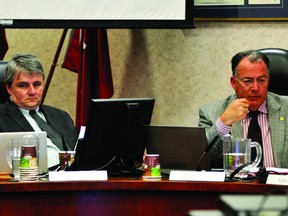 Upper Canada District School Board chair Greg Pietersma, left, and Director of Education David Thomas. (ALANAH DUFFY/The Recorder and Times)