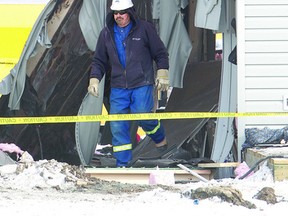 Crews continue to investigate what caused a gas leak that sparked a Thursday afternoon explosion in the Fort.
Photo by David Bloom/QMI Agency