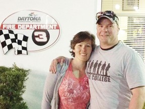 Jenn and John Vandrish were on their honeymoon in Daytona, attending a NASCAR race when a horrific crash injured a number of people in the stands. John used his firefighter training to help victims.
Submitted photo