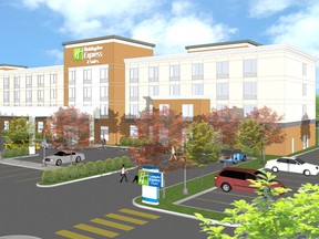 An artist's rendering of the Holiday Inn Express & Suites in Spruce Grove. Photo supplied.