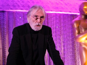 Amour's director Michael Haneke speaks at an Oscar event in February. (PHOTO: Reuters)