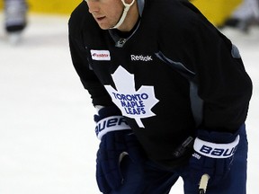 Maple Leafs defenceman Mike Komisarek has been a healthy scratch the past 14 games. (Dave Abel/Toronto Sun)