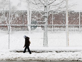 Environment Canada's weather office warns that up to 25 cm of snow is expected in southern Manitoba by Monday night.