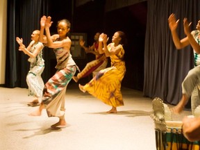 Dancers and drummers perform at the Afro Heritage Association's Black History Month celebration. (Sebastien Perth/The Sudbury Star)