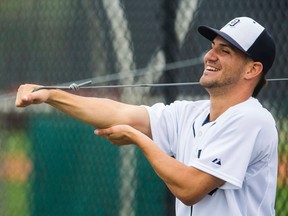 Tigers pitcher Brayan Villarreal attends spring training workouts in Lakeland, Fla. on Feb. 15, 2013. (Scott Audette/Reuters)