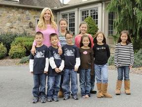 Kate Gosselin with her brood. (Handout)