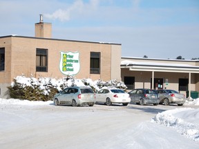 Arthur Henderson Public School, at the corner of Highways 17 and 638 in Bruce Mines, is aging, but solid. The student population has fallen from 249 in 1993 to 106 this year.