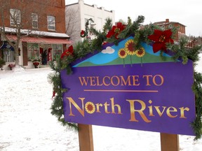 Powassan is transformed into North River, KS for a day of filming on Monday for Christmas with Tucker, a movie for the Hallmark Channel based on the book by Greg Kincaid. (MARIA CALABRESE The Nugget)