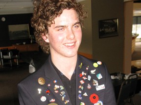 DANIEL R. PEARCE  Simcoe Reformer
Filip Westling, 18, an exchange student from Sweden, addressed the noon-hour meeting of the Simcoe Rotary Club on Monday. Westling has been attending Holy Trinity Catholic High School.