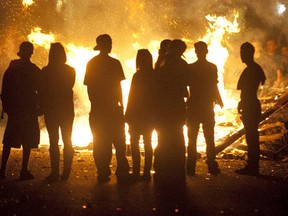 A riot in London in the early hours of March 18, 2012. (CRAIG GLOVER/ QMI AGENCY)