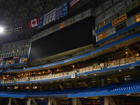 A photo posted to Twitter Tuesday, March 5, 2013, by the Blue Jays shows Windows restaurant under renovation.