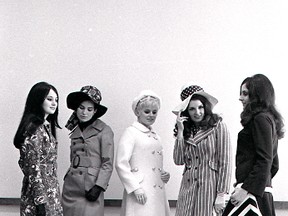 Do you know the names of these local models who tried on some of the latest fashions in 1970?