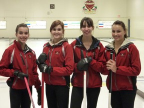 First Event winners - Team Nova Scotia skipped by Kamryn Lund, Jeanelle Charchuk, Delayna Lund and Sydney Lund.