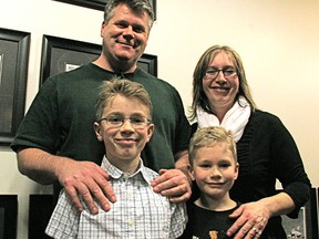 Owen Garrett and his family. GORD MONTGOMERY REPORTER/EXAMINER