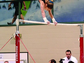 On the heels of the recent major Elite Canada gymnastics competition at Millennium Place (above), the local Salto club will be holding its annual Mardi Gras meet this weekend in the community centre’s agora. Photo by Leah Germain/Sherwood Park News/QMI Agency