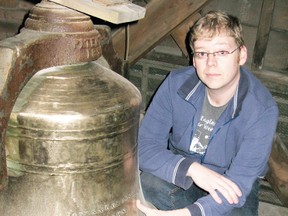 DANIEL R. PEARCE  Simcoe Reformer
Sam MacLeod, technical and production director of Lighthouse Theatre, takes care of the clock tower that is part of the theatre. The bell still works but has been turned off.