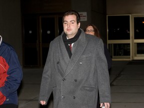 Christopher Gale leaves the courthouse in London Thursday after a mistrial was declared in his second-degree murder trial. (DEREK RUTTAN, The London Free Press)