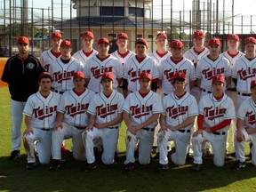 The 2012 Winter Baseball School boys' baseball team pose in Vero Beach, Fla. during spring training last year. This year of the 28 players being taken down 11 will come from Woodstock among the boys baseball and girls softball team. Since 1990, the WBS has helped more than 100 players play in the ranks of college baseball and softball with the annual trip to Vero Beach showing players what to expect from at that level of competition. (Submitted photo)