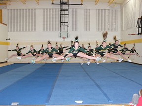 the MUCC Cheer Team showed off their routine at an open practice on Thursday, March 7.