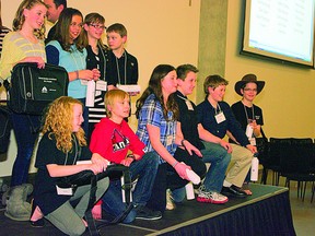 Competitors from a previous Young Speakers challenge. Photo Supplied