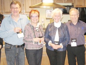 The Grey Bruce District 27 team took gold at the Provincial Winter games held the Feb. 26 weekend in Huntsville. Pictured is the gold medal duplicate bridge team consisting of Robert Smith of Port Elgin, Emily Pedrosa of Walkerton, Pauline Illingworth of Hanover and Bev Strucke also of Hanover.