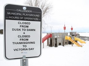 Dogs won't be the only thing prohibited from the playground on Callander Bay in Callander if a new smoking bylaw gets council's approval. Mayor Hec Lavigne says the new bylaw will ban smoking in municipally owned parks, trails, beaches, skatebaord parks, recreation centres, sports and playing fields.