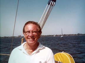 Lynn Watters, sailing off the Florida coast, was happiest on the water.