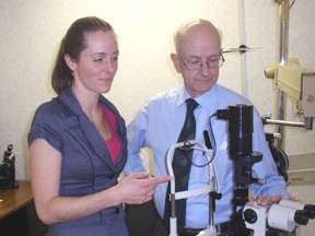 Dr. Robert Downey of Chatham welcomes Dr. Pam Bederaux-Cayne of London to his practice on St. Clair Street. Downey, who has been an optometrist for the past 46 years, is planning to scale back his practice and allow Bederaux-Cayne to take the reins. A Windsor native, Bederaux-Cayne's father is also a veteran optometrist. She said she especially enjoys working with children.