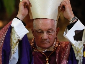 Canadian Cardinal Marc Ouellet celebrates mass in Rome. (Reuters_