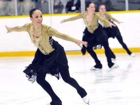 Nexxice performs its long program during the annual Bernie Deveau Memorial-Bert Winfield Invitational synchronized skating competition Saturday at Thames Campus Arena. (MARK MALONE/The Daily News)