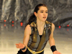 Alaine Chartrand performs during Sunday's PFSC ice show. (STEVE PETTIBONE The Recorder and Times)