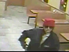 Norfolk OPP have released a photo of a suspect wanted in connection with an armed robbery at the Subway restaurant on Norfolk Street South in Simcoe on Saturday night. (Contributed photo)