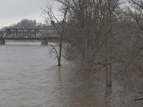 Grand River on the rise in Brantford