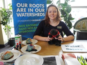 Samantha Pitzel, a public relations intern with Conservation Sudbury, talked about water safety at the March Break Water Mini-Festival Tuesday. Jonathan Migneault The Sudbury Star