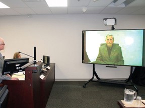 Comission counsel Bruce Carr-Harris questions James Keywan, architect of the Algo Centre Mall, on Monday via video teleconference.
Photo by JORDAN ALLARD/THE STANDARD/QMI AGENCY