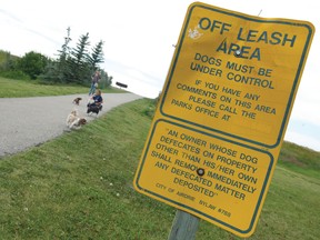 Off Leash Dog Park Sign in Airdrie
JAMES EMERY/AIRDRIE ECHO