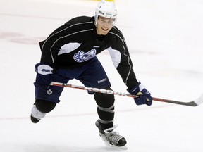 Defenceman Jake Gardiner practising with the Maple Leafs. (SUN files)