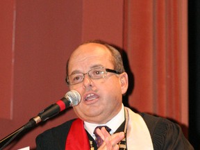 GPRC Fairview president Don Gnatiuk at convocation ceremonies