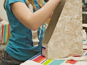 Crafting from recyclable materials at Brantford Public LIbrary