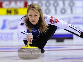 Heather Smith-Dacey, shown here at the 2012 Scotties in Red Deeer, has won twice in Leduc,at the Canadian juniors and Canadian mixed championships. (Reuters)