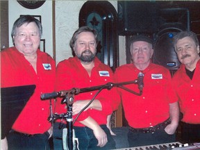 Submitted photo
The Thistle band will bring some Celtic flavour to the Royal Canadian Legion in Portage la Prairie on Saturday, the eve of St. Patrick’s Day. The band members are Jerry Ttetiak, left, Chris Gillies, John Cartwright and Dennis Drabyk.