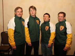 Skip Bruce Munro, left, vice Duncan Bell, second Drew Eloranta and lead John Querney are heading to the Canadian Senior Curling championship in Prince Edward Island.