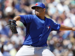 Blue Jay' Ricky Romero pitched three innings against the Tigers during spring training action in Lakeland, Fla., on Friday. (CRAIG ROBERTSON/TORONTO SUN)