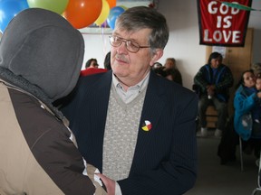 From community leaders to the some of Kenora’s most marginalized people, Fellowship Centre supporters and clients gathered to bid a fond farewell to departing executive director Rev. Henry Hildebrandt and wife Sarah with a retirement party, Saturday, March 16.