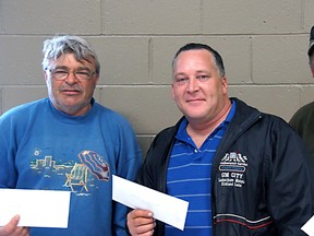 The Larder Lake Legion recently held its annual ice fishing derby the adult winners were, first place Larry Chomicki     and he won $1500.00. Second place went to Steve Swiergosz and he took home $1000.00 and third place went to  Mike Bizich and he won $750.00.