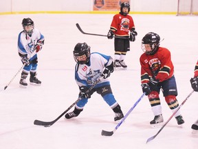 DANIEL R. PEARCE  Simcoe Reformer
Zach Lingard of the Simcoe Novice Edge Imaging Warriors potted a pair of goals to help his team defeat the London Wild 5-2 in the final game of the annual Comfort Inn tournament in Simcoe on the weekend.